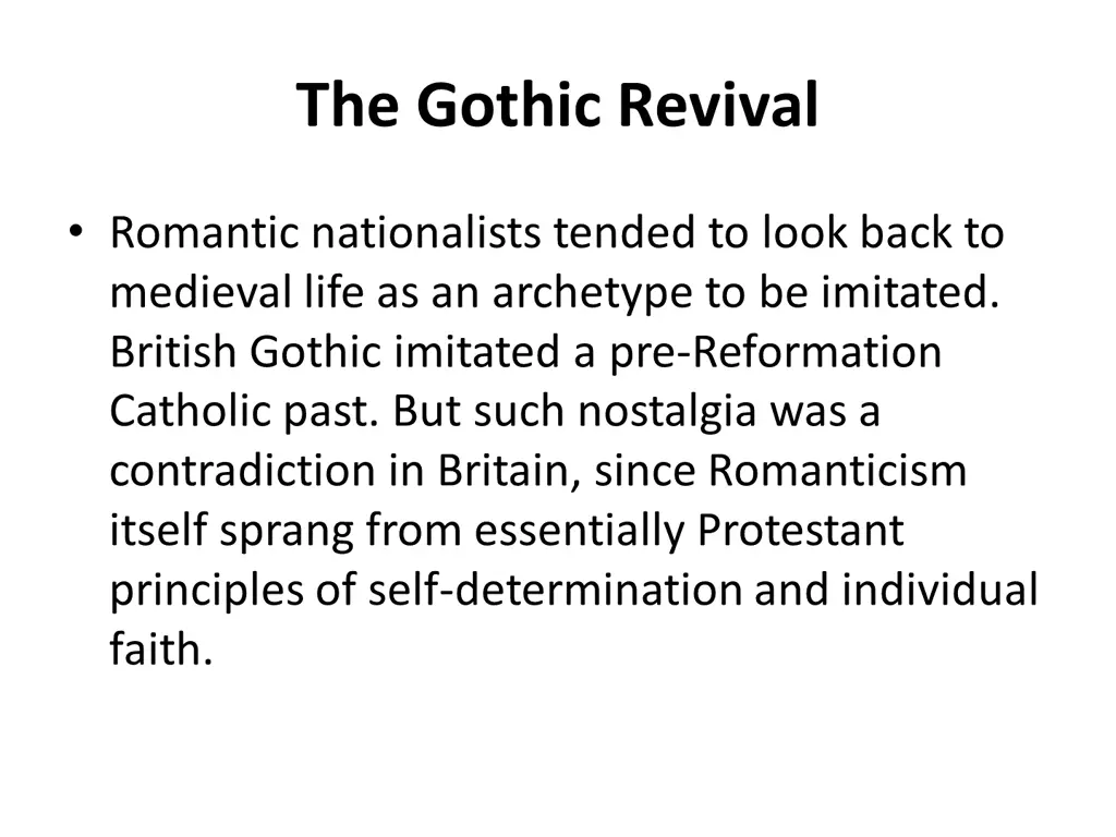 the gothic revival