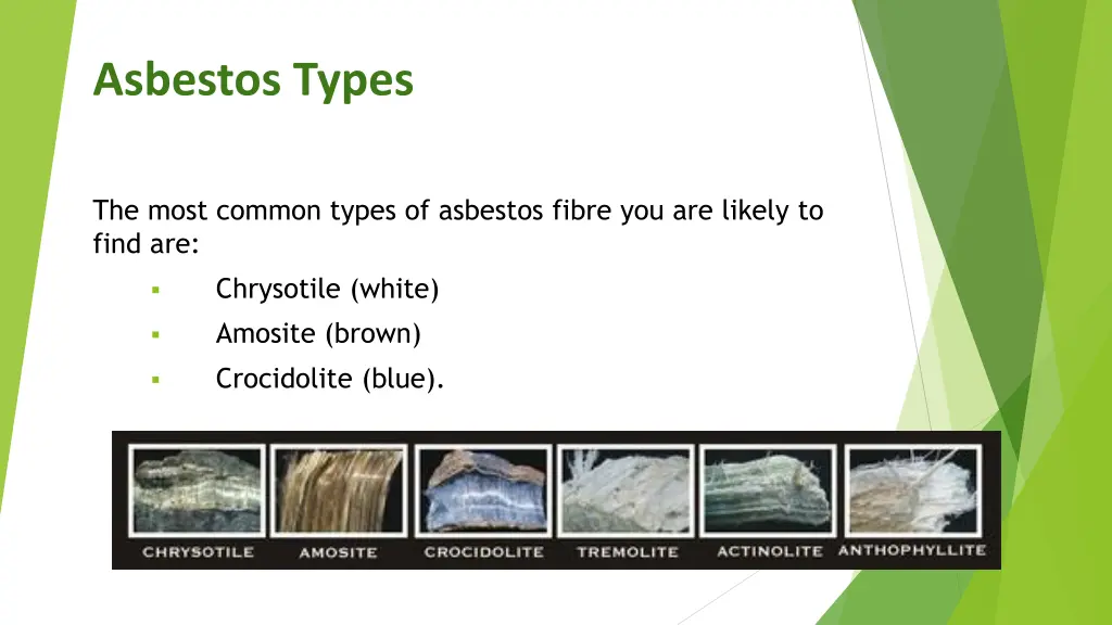 asbestos types