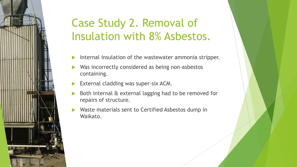 case study 2 removal of insulation with 8 asbestos