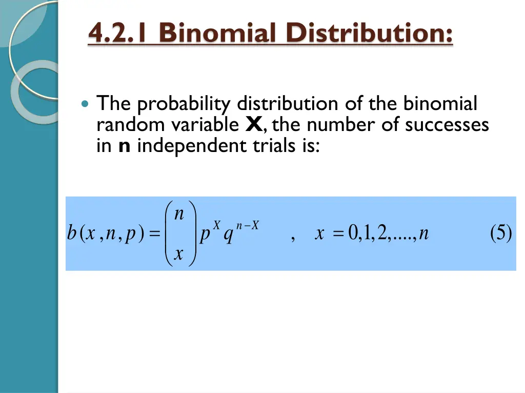 4 2 1 binomial distribution
