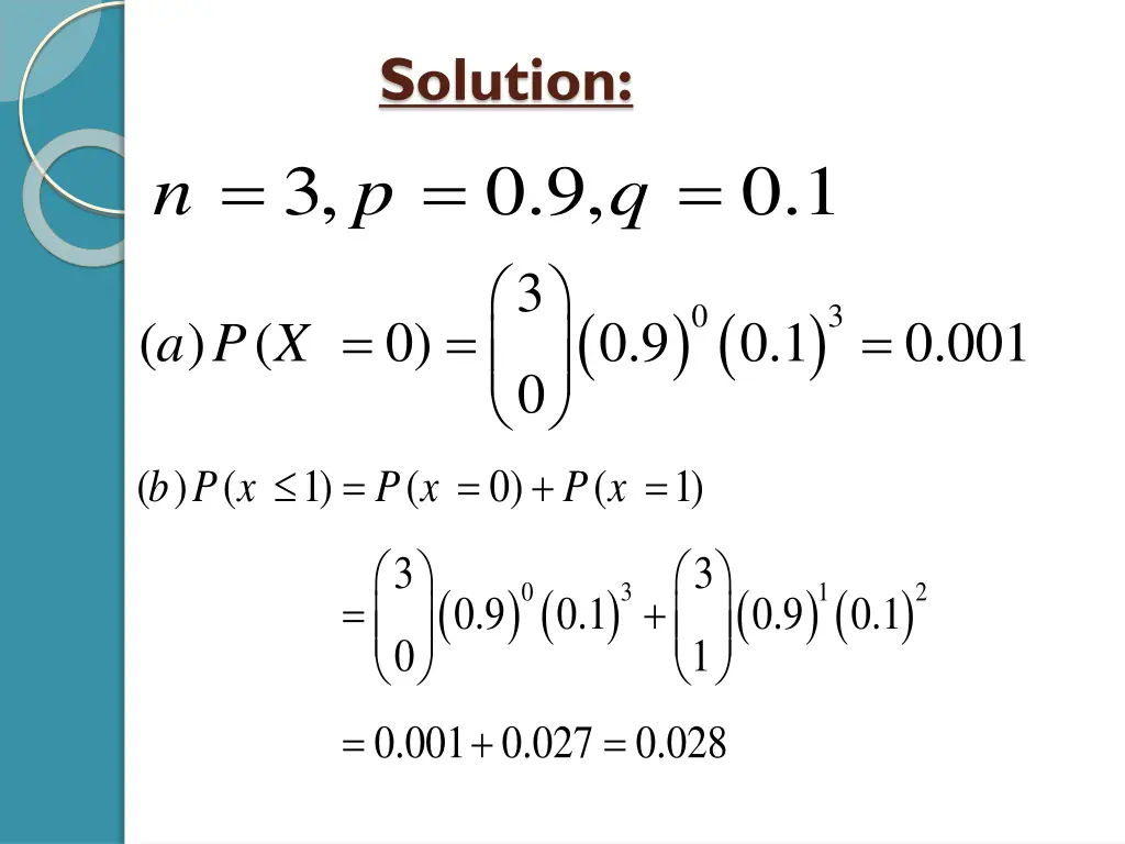 solution 0 9 p