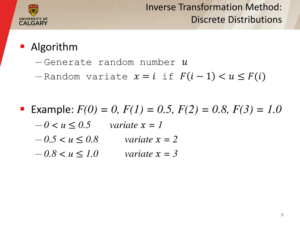 inverse transformation method discrete 1
