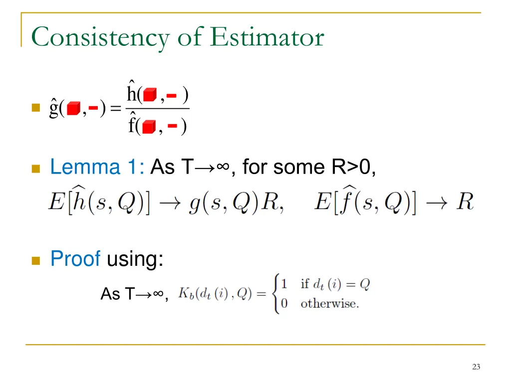 consistency of estimator