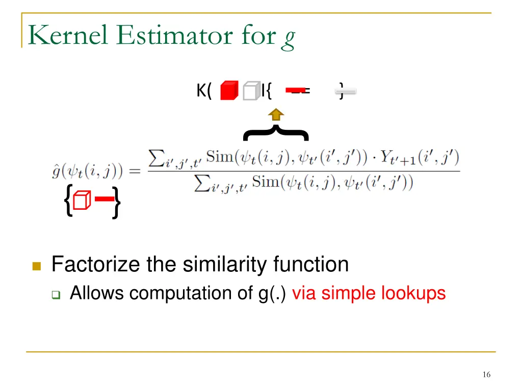 kernel estimator for g 1