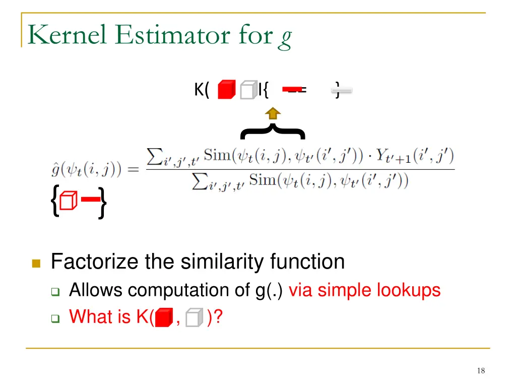 kernel estimator for g 3