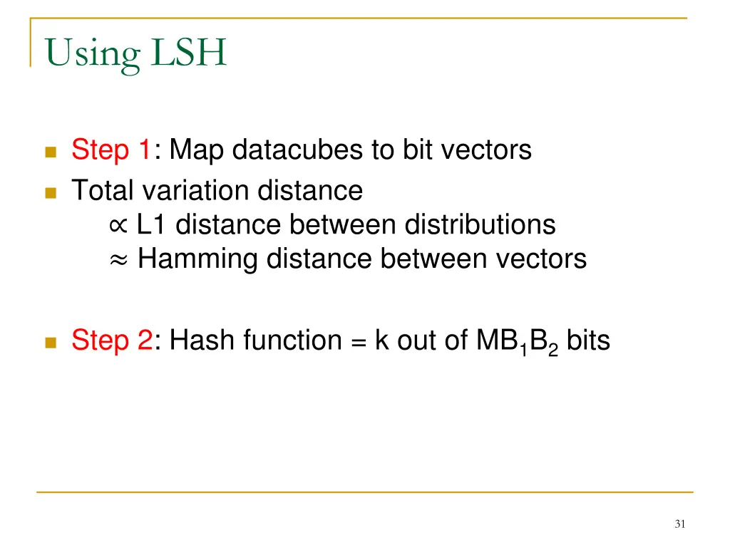 using lsh 2