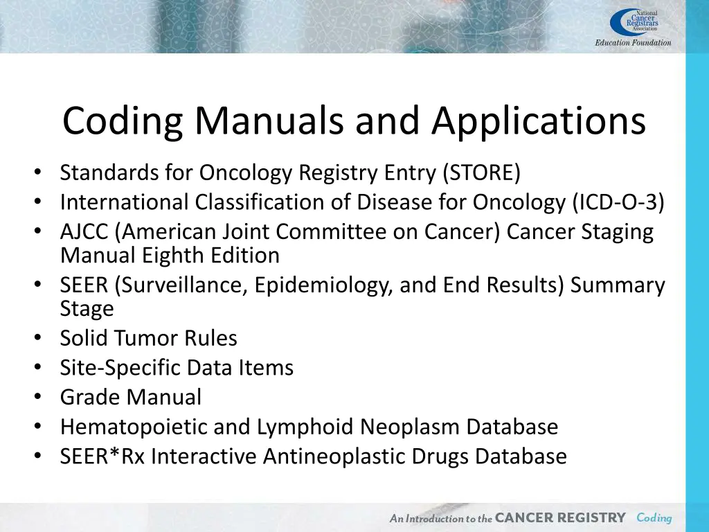 coding manuals and applications