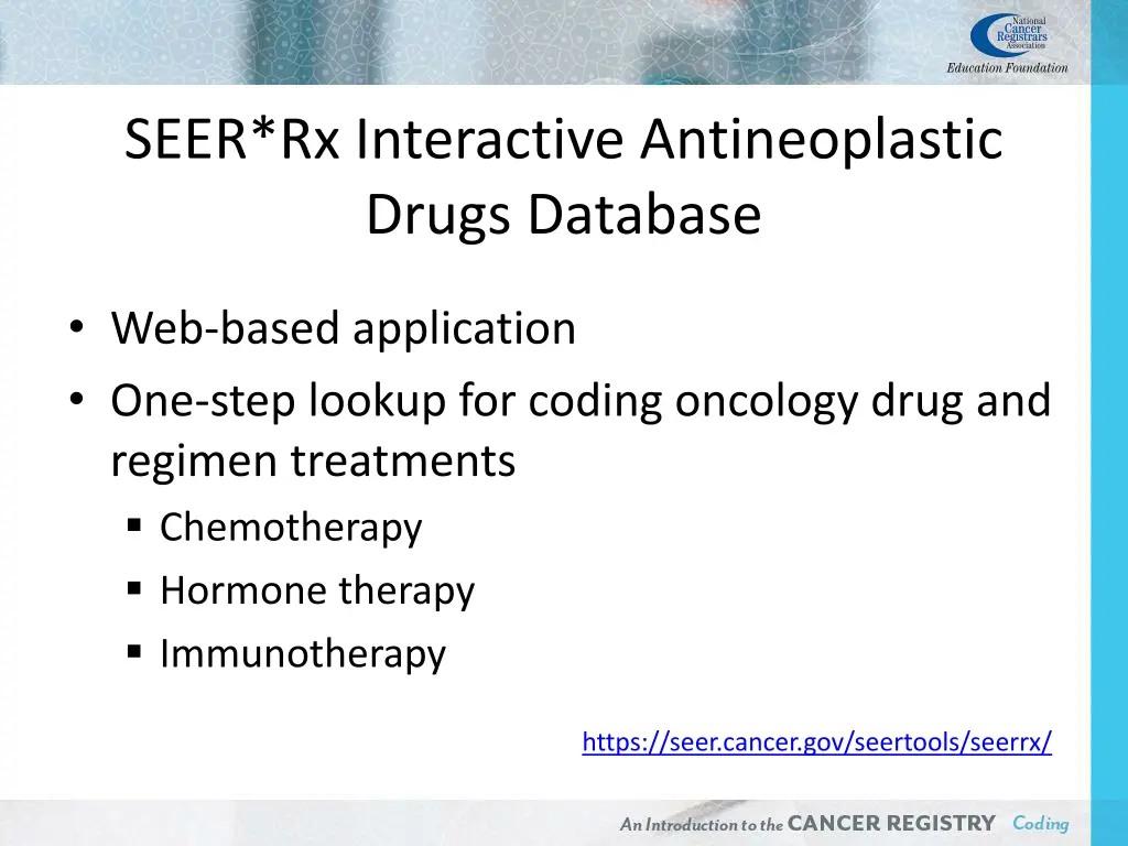 seer rx interactive antineoplastic drugs database