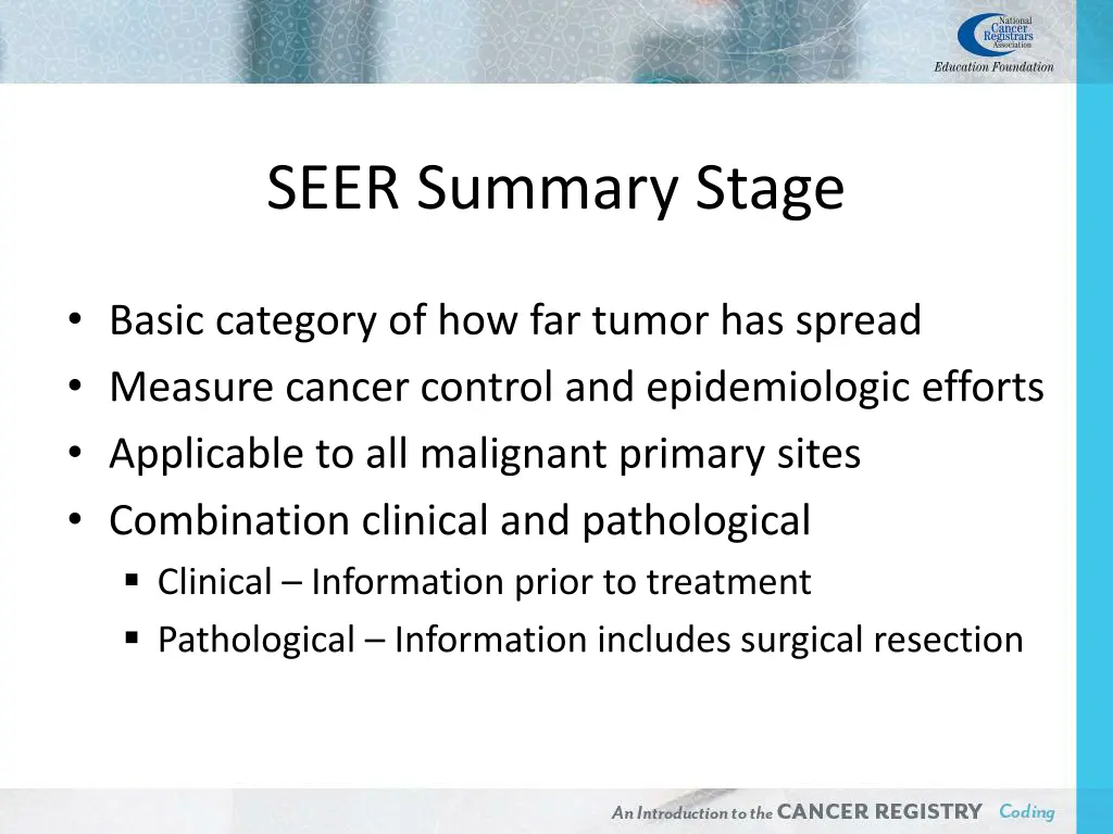 seer summary stage