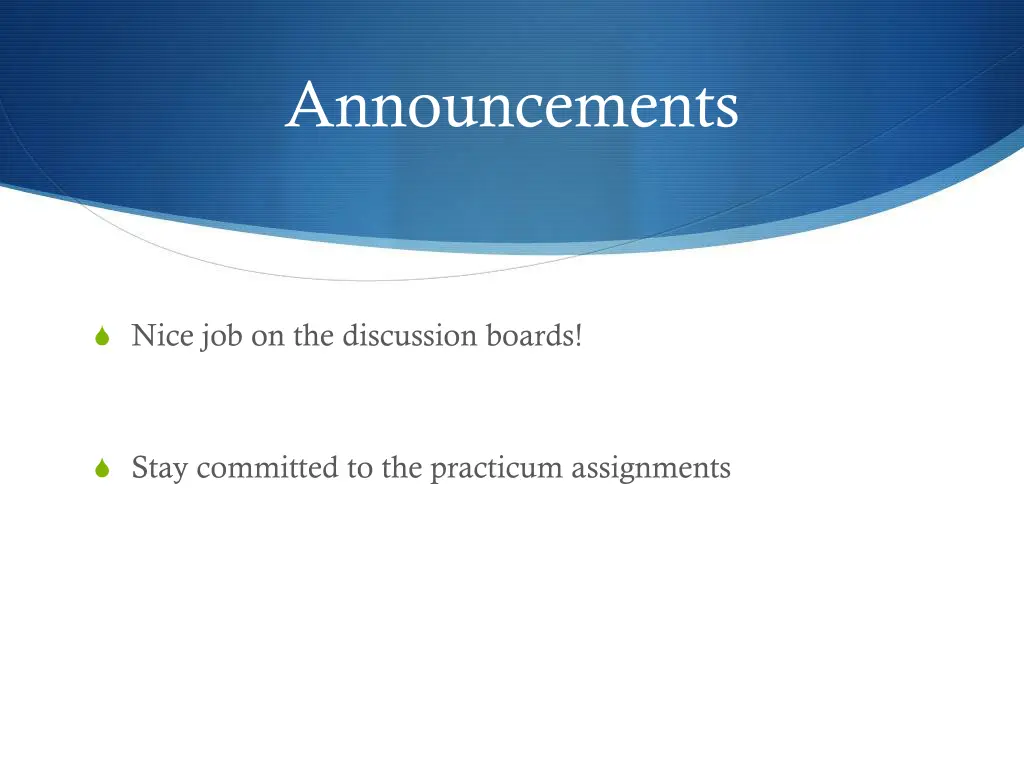 announcements