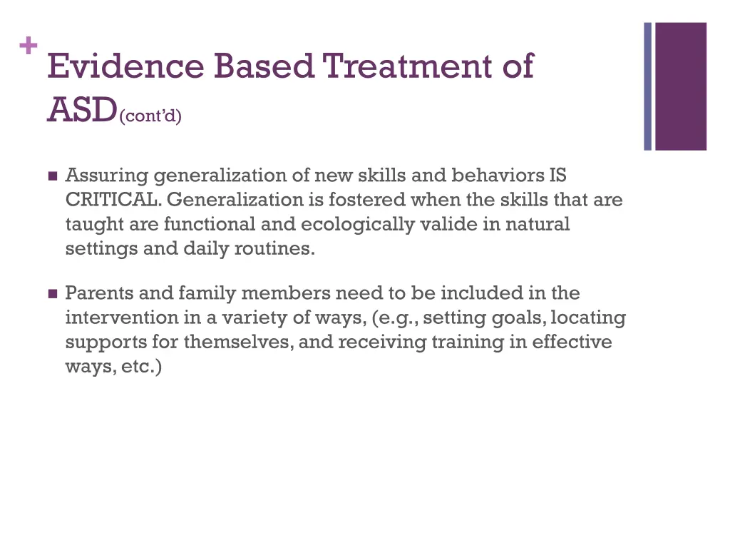 evidence based treatment of asd cont d 1