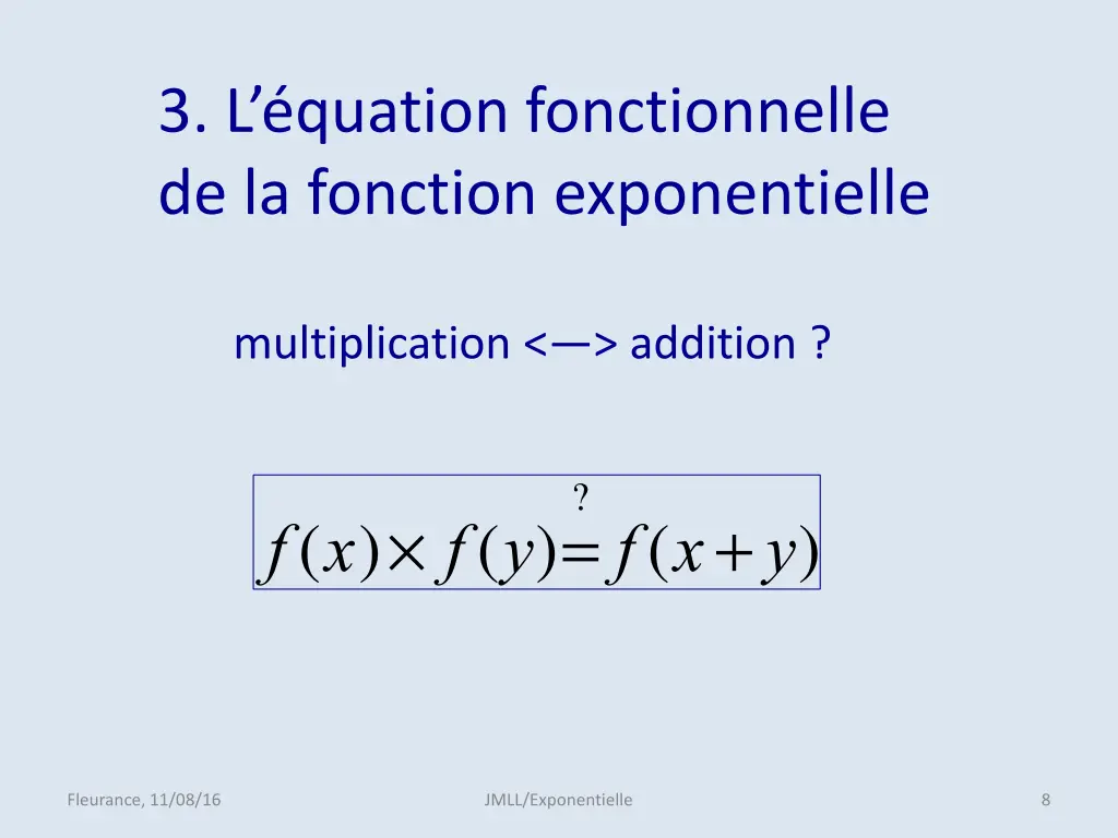 3 l quation fonctionnelle de la fonction