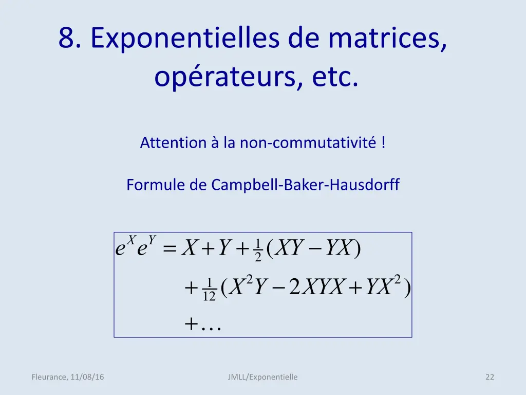 8 exponentielles de matrices op rateurs etc 1