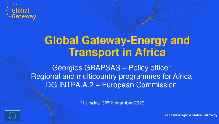 global gateway energy and transport in africa