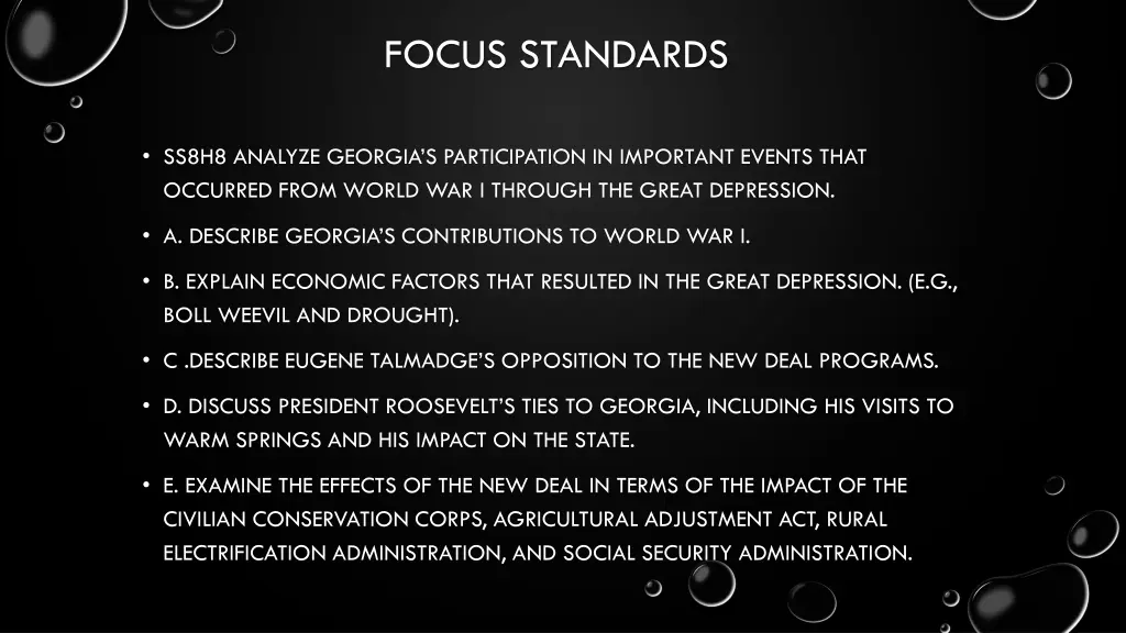focus standards