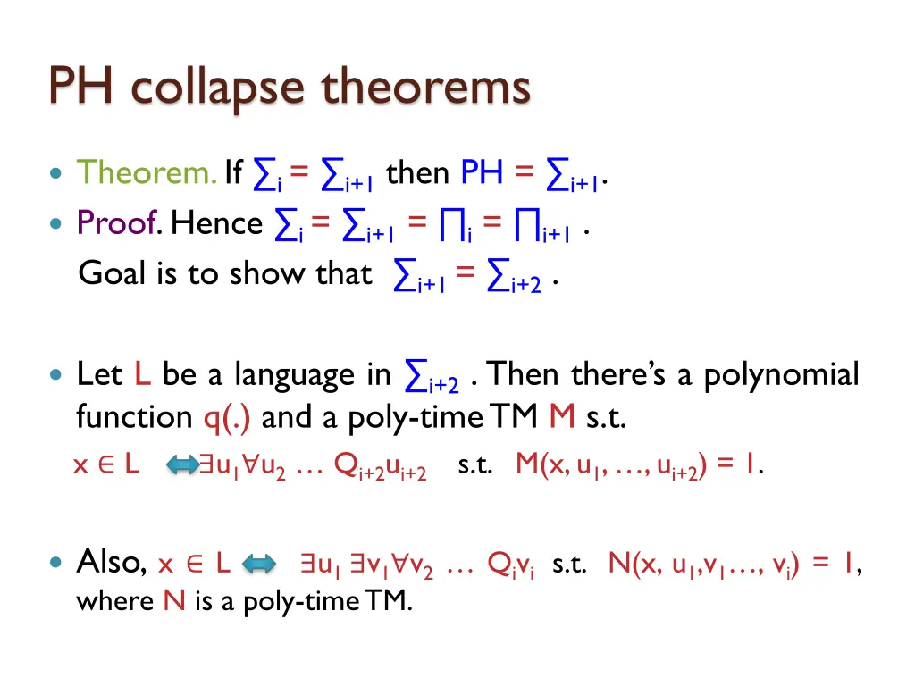 ph collapse theorems 11