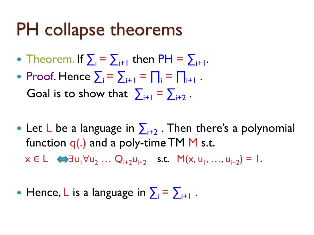 ph collapse theorems 14