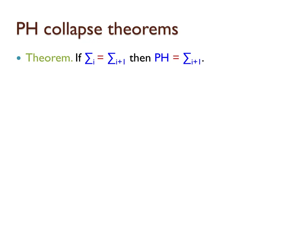 ph collapse theorems