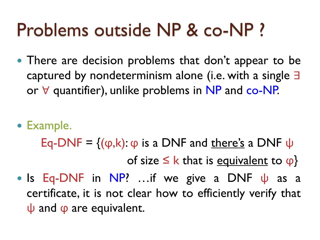 problems outside np co np 1