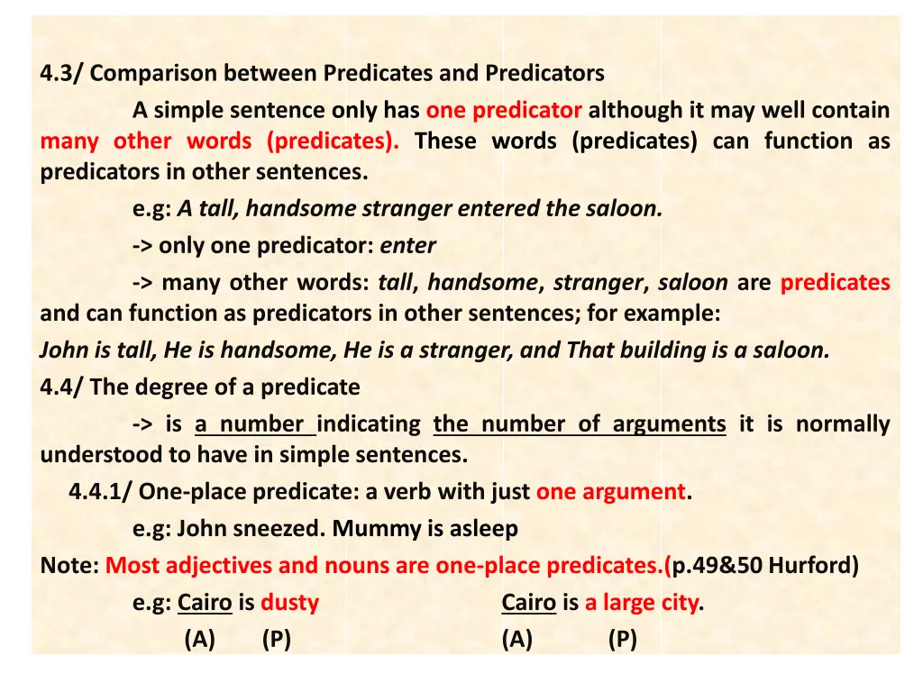 4 3 comparison between predicates and predicators
