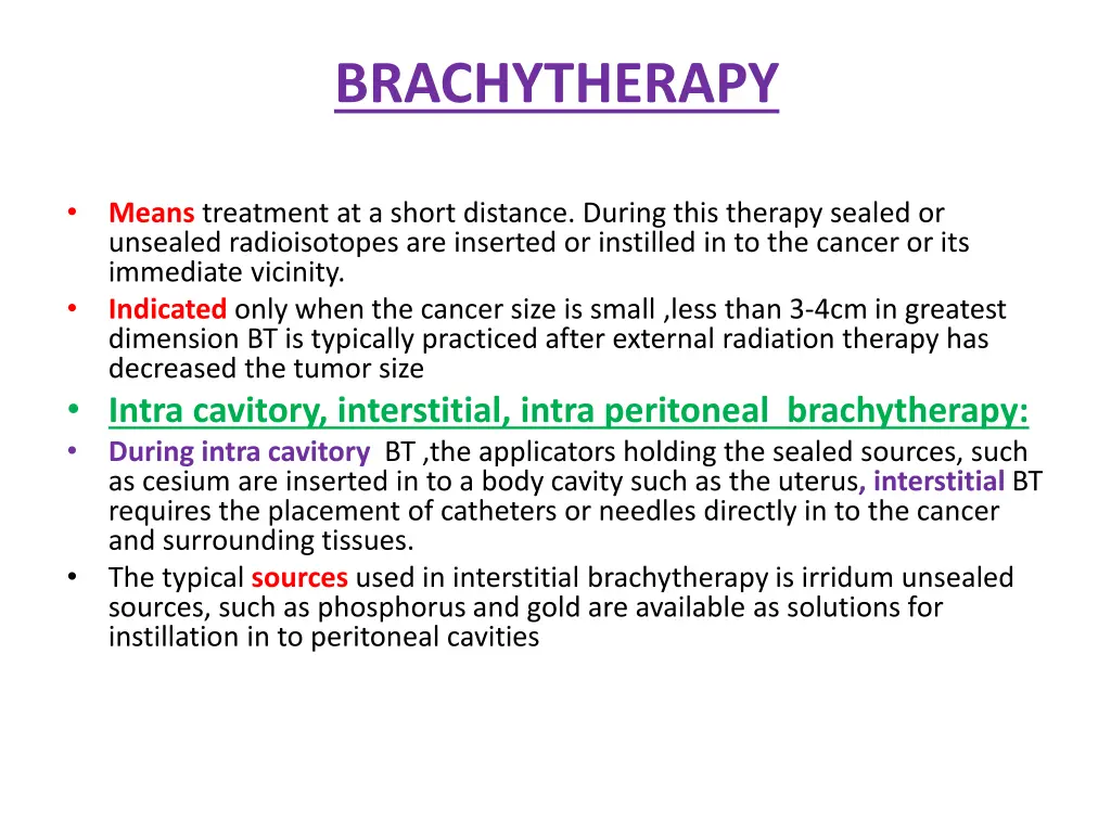 brachytherapy