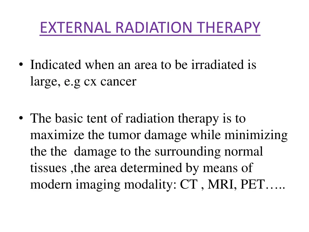 external radiation therapy