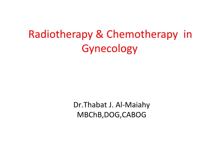 radiotherapy chemotherapy in gynecology