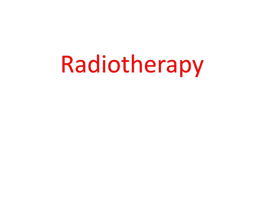 radiotherapy