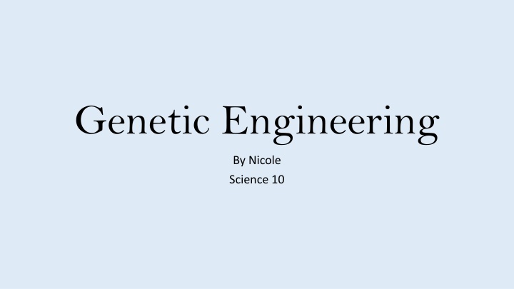 genetic engineering