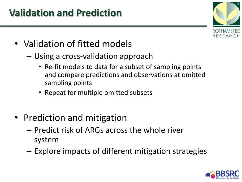 validation and prediction