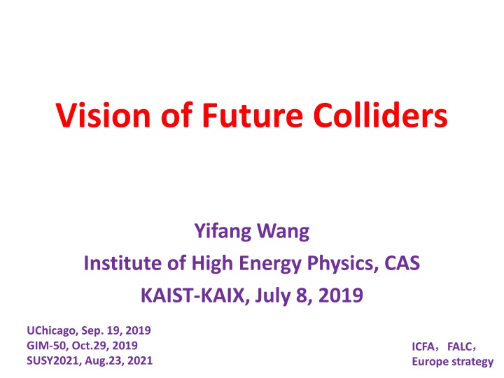 vision of future colliders