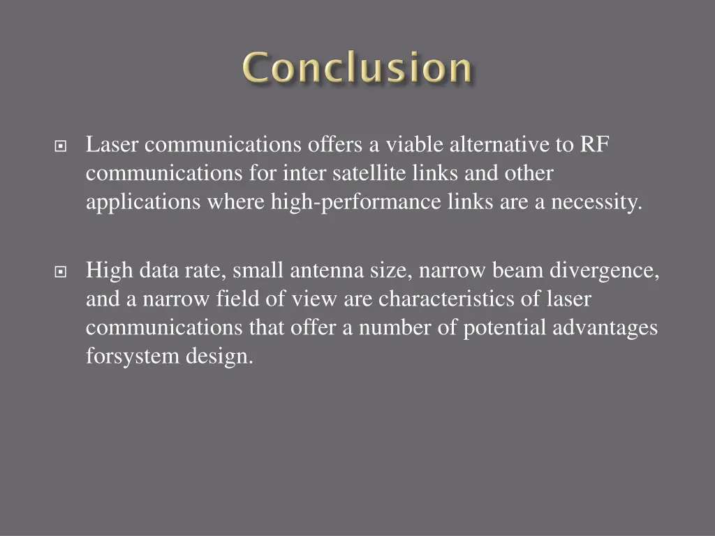 laser communications offers a viable alternative