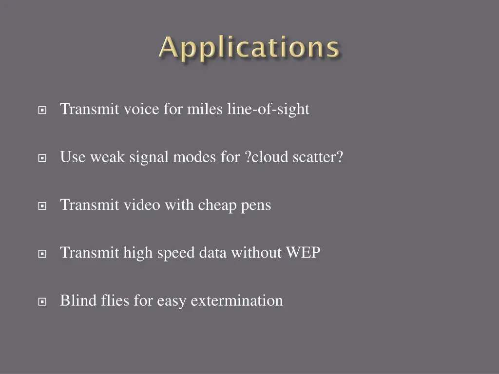 transmit voice for miles line of sight