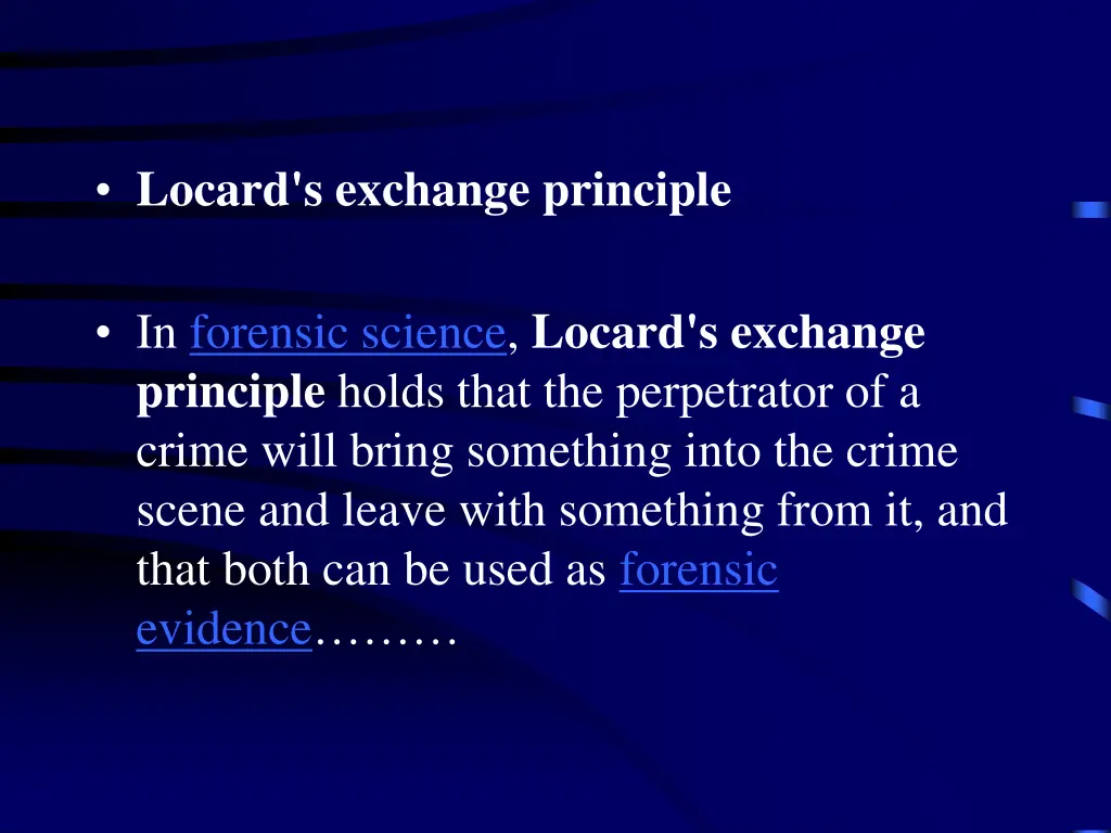 locard s exchange principle
