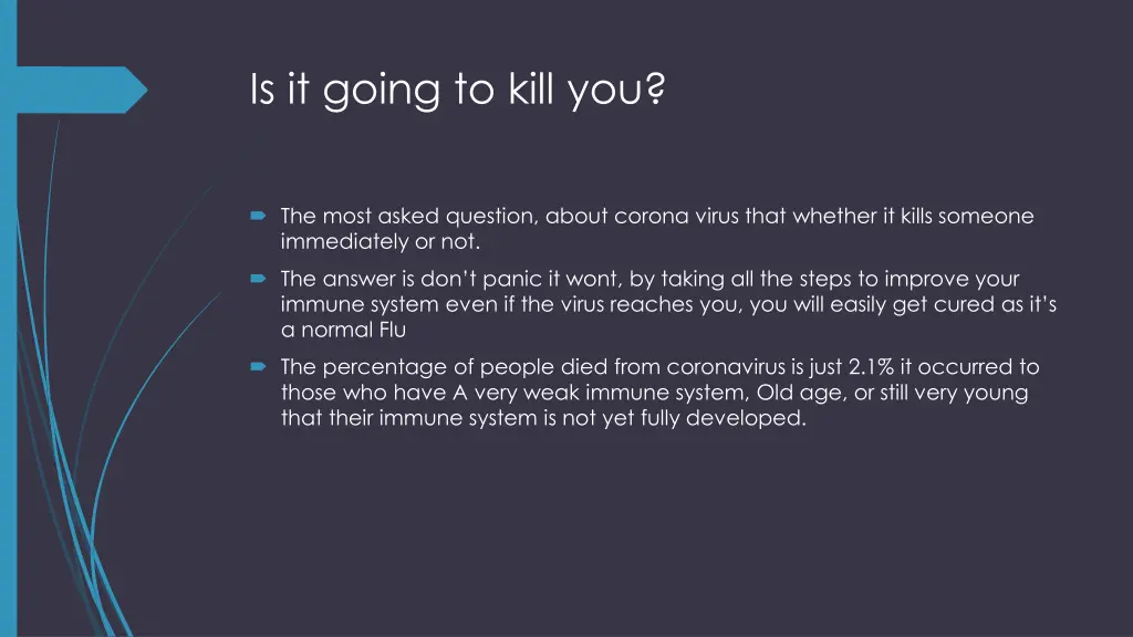 is it going to kill you