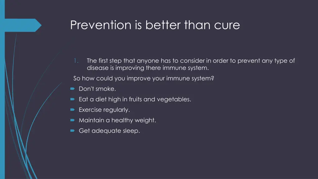 prevention is better than cure