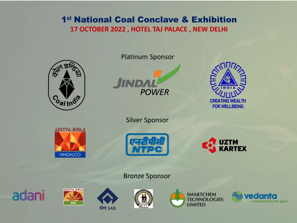1 st national coal conclave exhibition 17 october 2