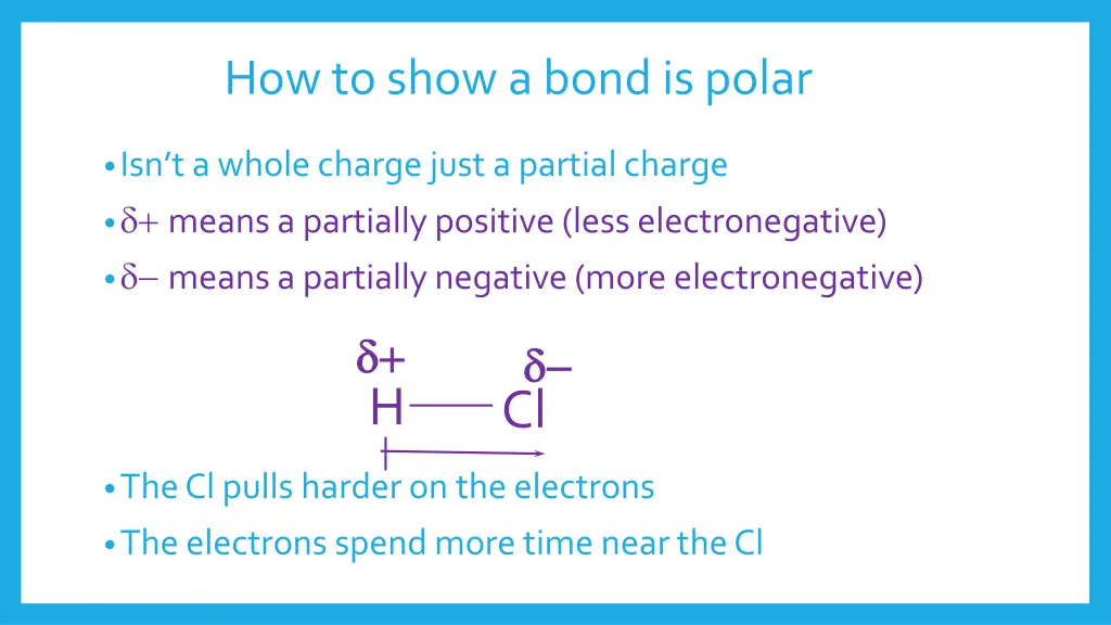 how to show a bond is polar