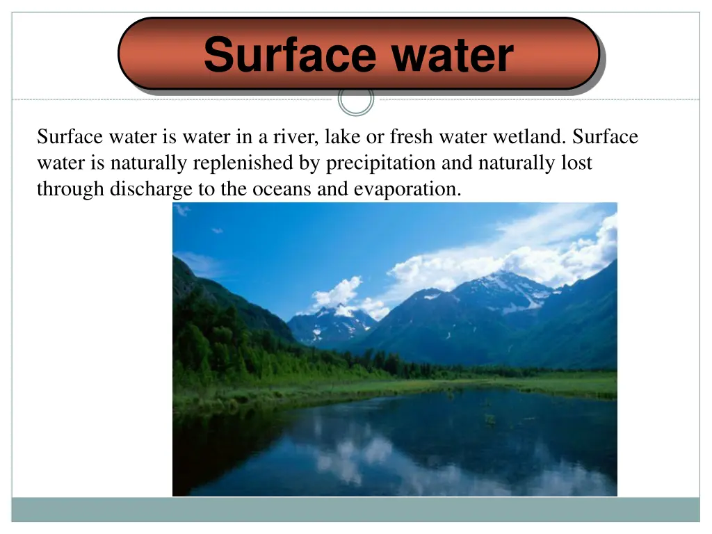 surface water