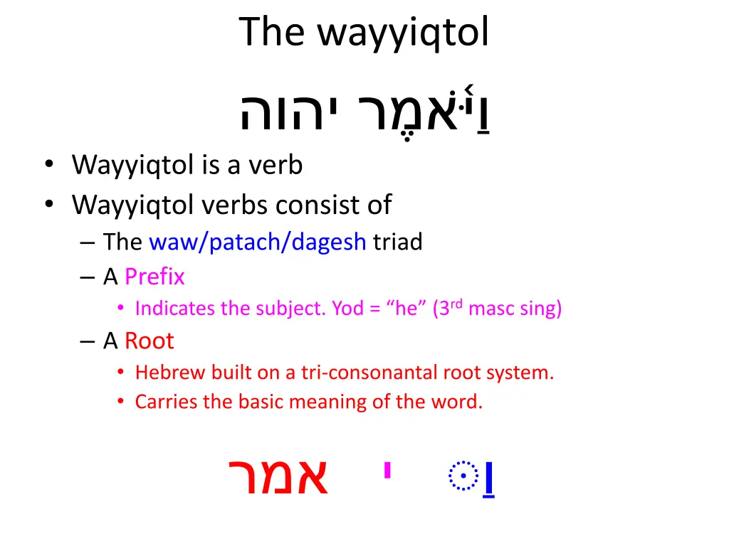 the wayyiqtol 2