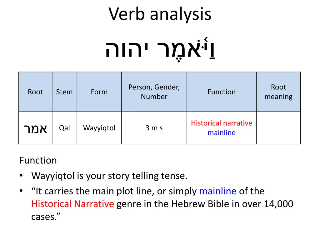 verb analysis 5