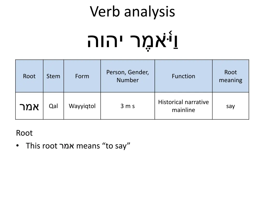 verb analysis 6