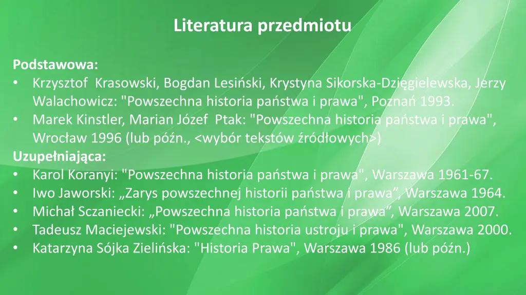 literatura przedmiotu