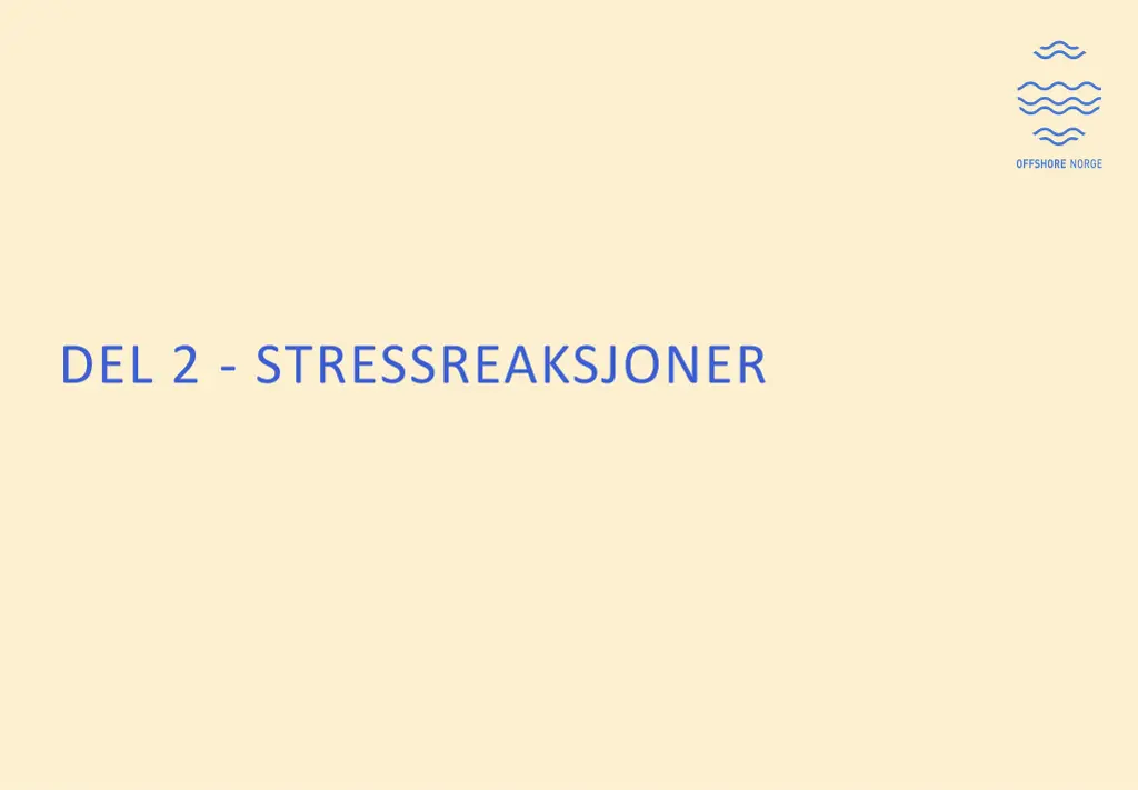 del 2 stressreaksjoner