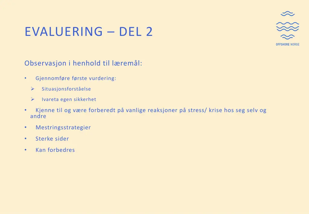 evaluering del 2