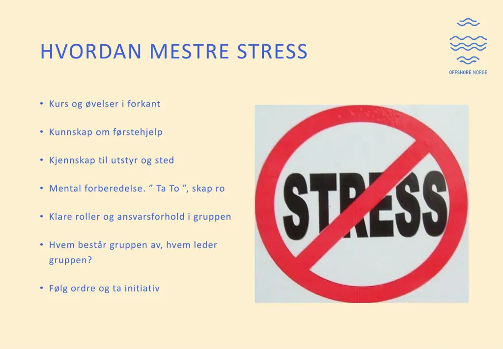 hvordan mestre stress