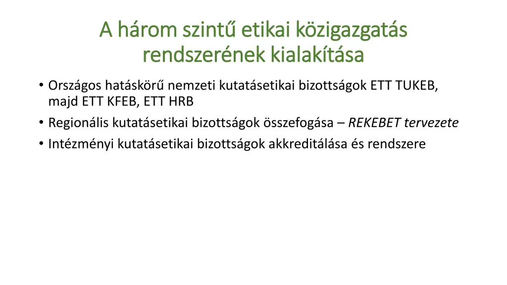 a h rom szint etikai k zigazgat s a h rom szint