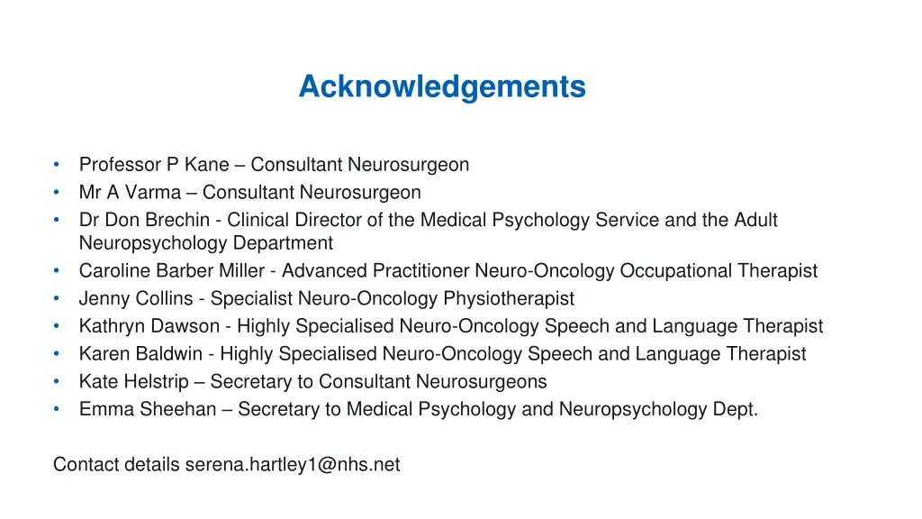 acknowledgements