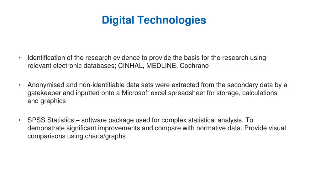 digital technologies