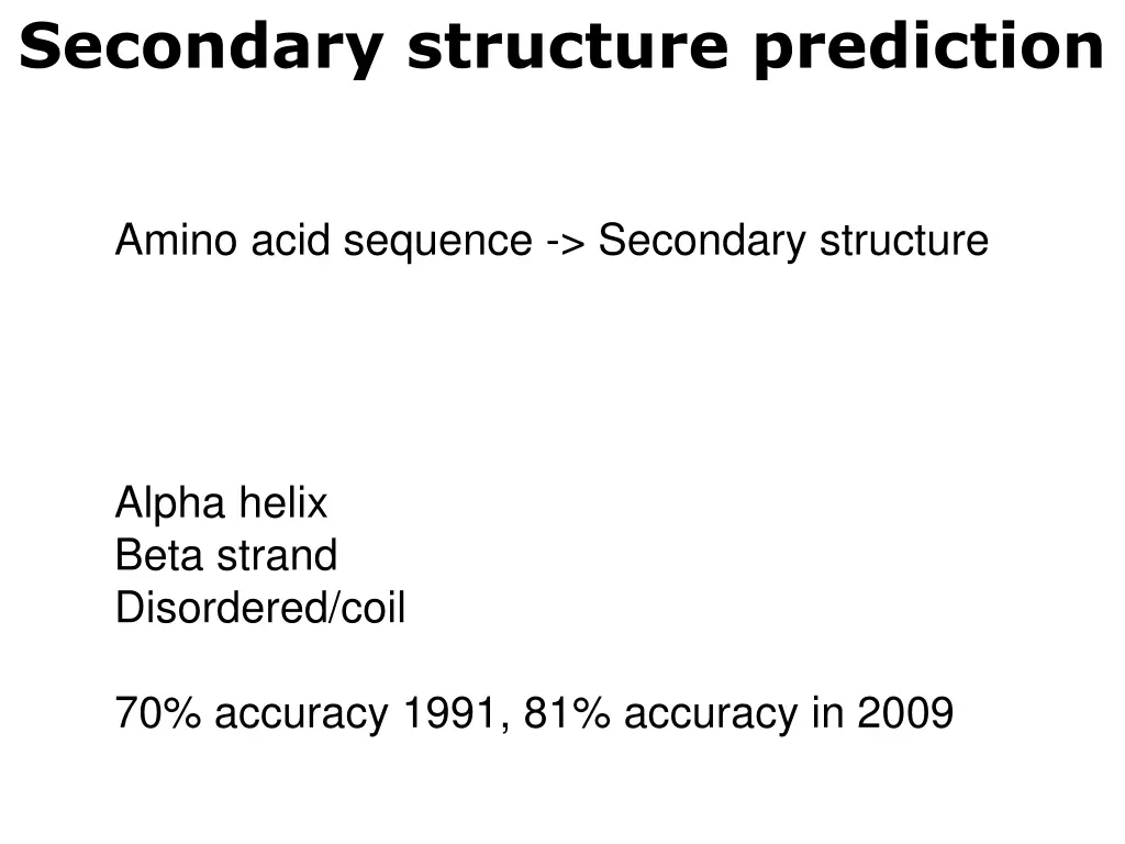 secondary structure prediction 1